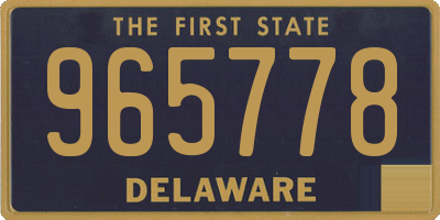 DE license plate 965778