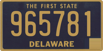 DE license plate 965781