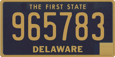 DE license plate 965783