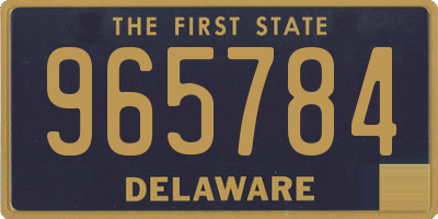 DE license plate 965784