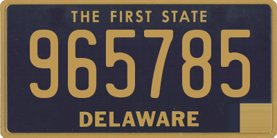 DE license plate 965785