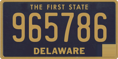 DE license plate 965786