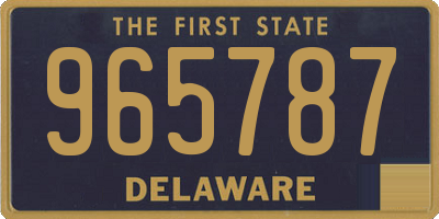 DE license plate 965787