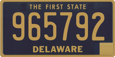 DE license plate 965792