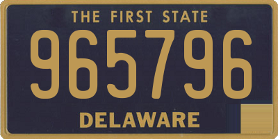 DE license plate 965796