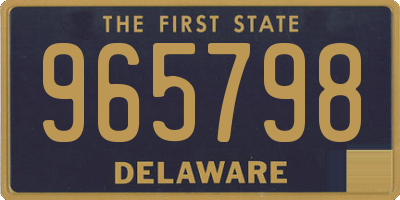 DE license plate 965798