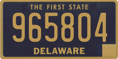 DE license plate 965804