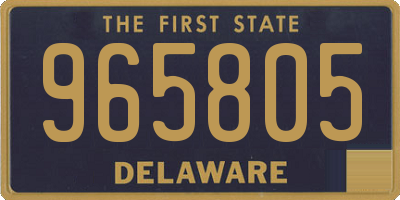 DE license plate 965805