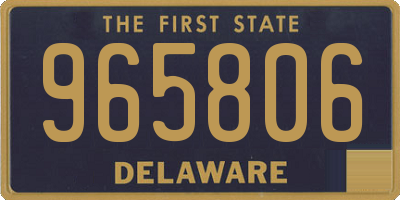 DE license plate 965806