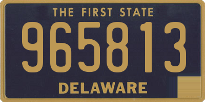 DE license plate 965813