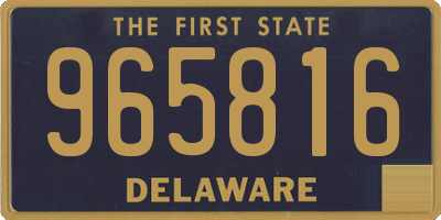 DE license plate 965816