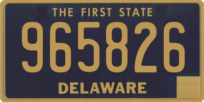 DE license plate 965826