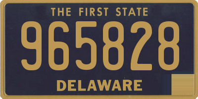 DE license plate 965828