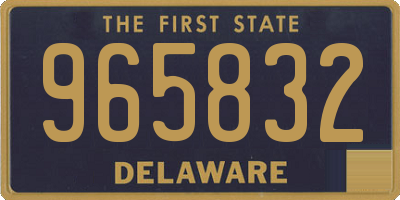 DE license plate 965832