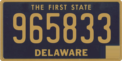 DE license plate 965833