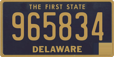 DE license plate 965834