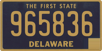 DE license plate 965836