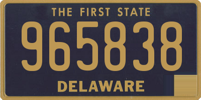 DE license plate 965838