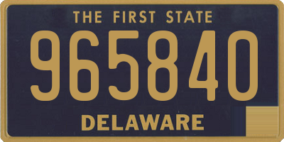 DE license plate 965840