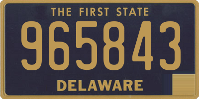 DE license plate 965843