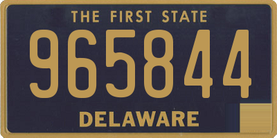 DE license plate 965844