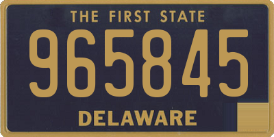 DE license plate 965845