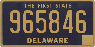 DE license plate 965846