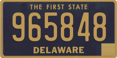 DE license plate 965848