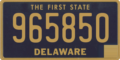 DE license plate 965850