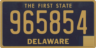 DE license plate 965854