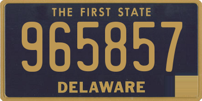 DE license plate 965857