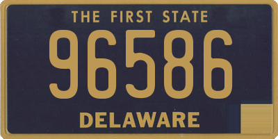 DE license plate 96586