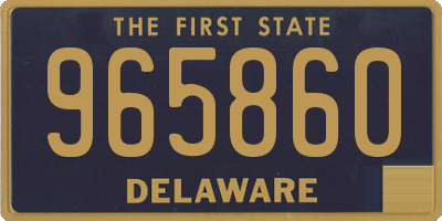 DE license plate 965860