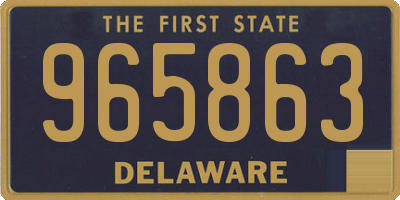 DE license plate 965863