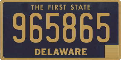 DE license plate 965865