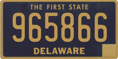 DE license plate 965866