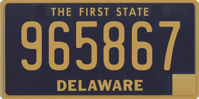 DE license plate 965867