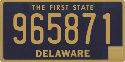 DE license plate 965871