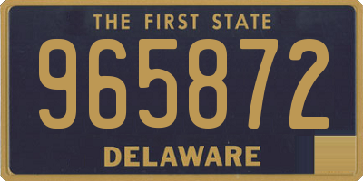 DE license plate 965872