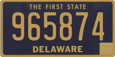 DE license plate 965874