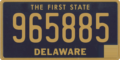 DE license plate 965885