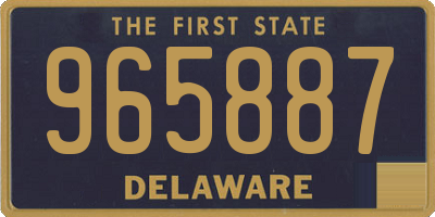 DE license plate 965887