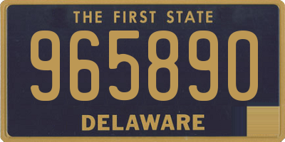 DE license plate 965890