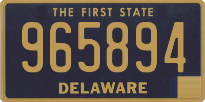 DE license plate 965894