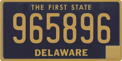 DE license plate 965896