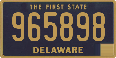 DE license plate 965898