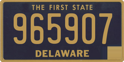 DE license plate 965907