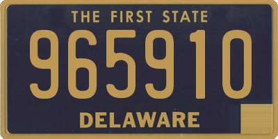 DE license plate 965910