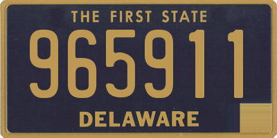 DE license plate 965911