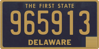 DE license plate 965913